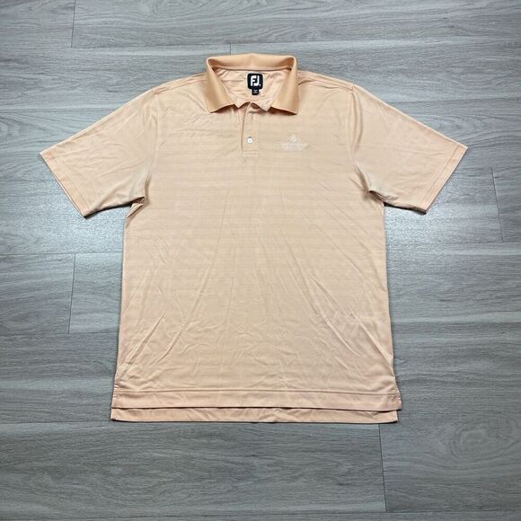 FootJoy Polo Shirt Mens Extra Large Orange Golf Short Sleeve Golfer Stretch - Picture 1 of 12